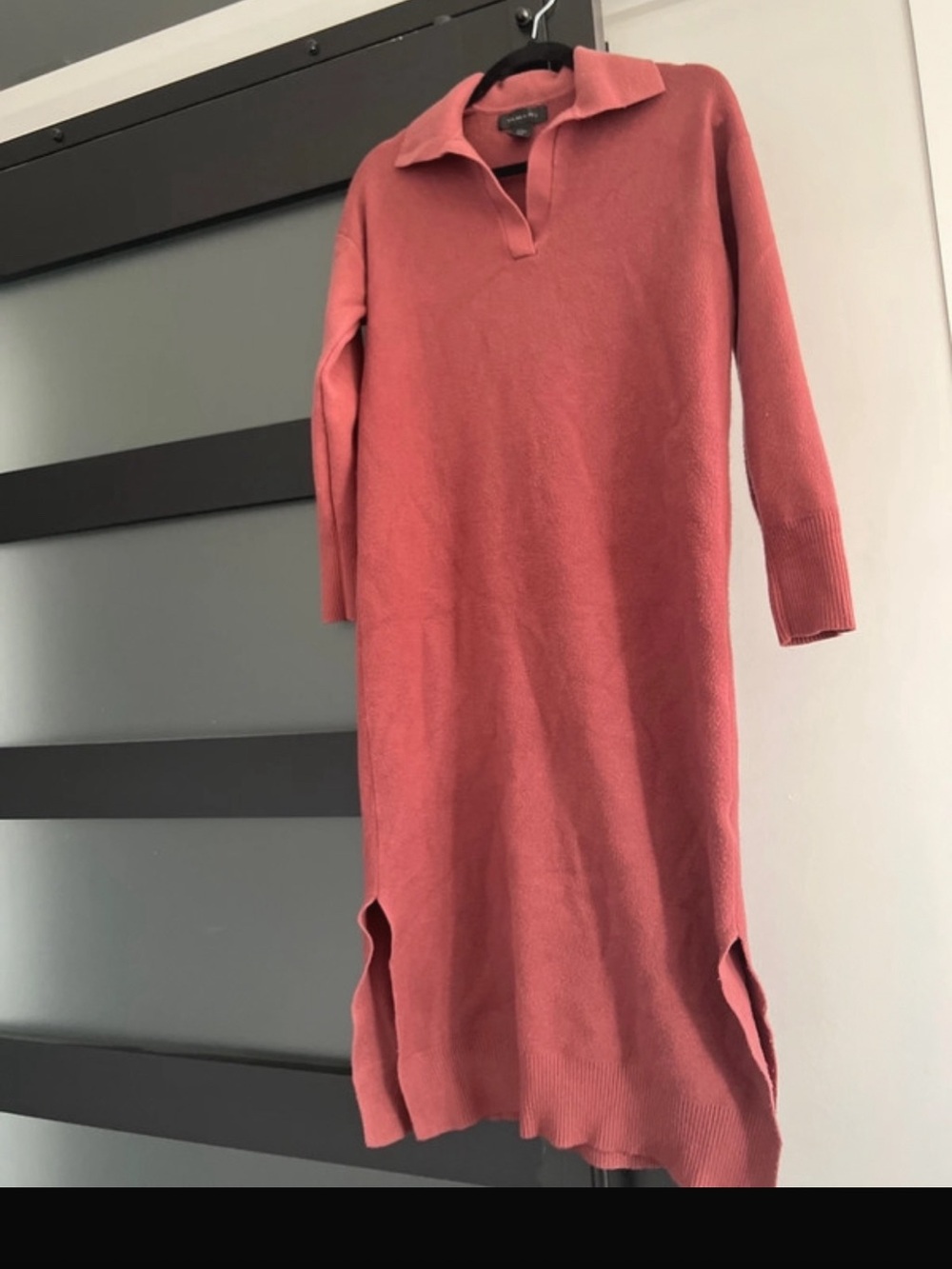 Women’s Collared Long Sleeve Sweater Dress - mocha